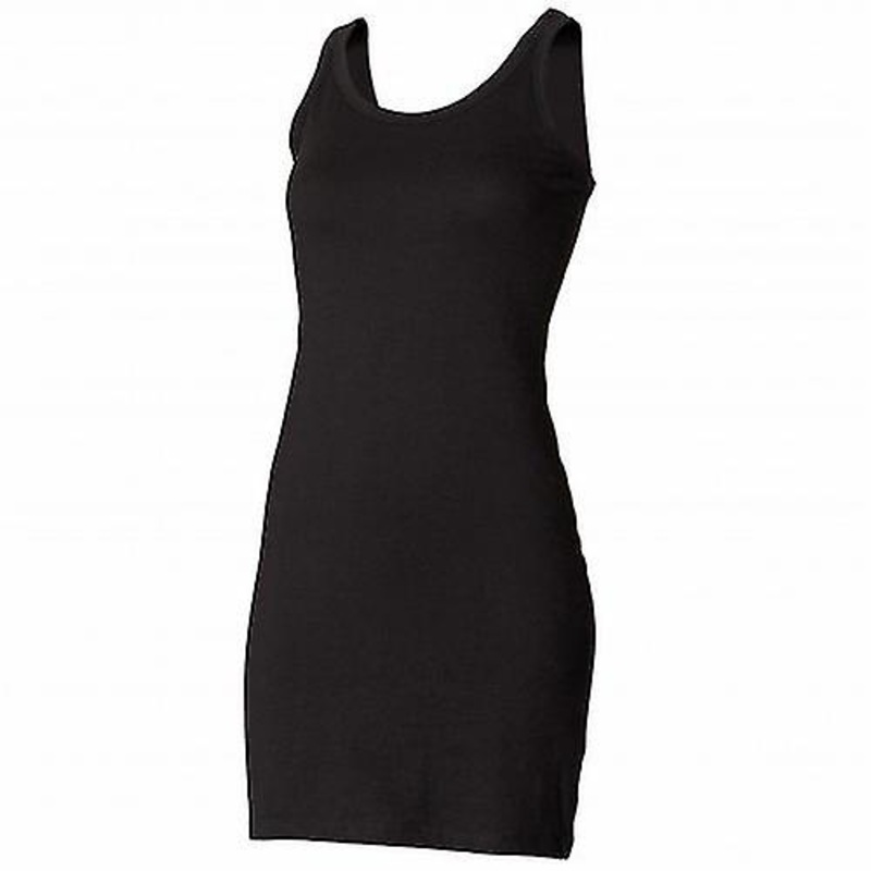 Skinni Fit Ladies/Womens Extra Long Stretch Tank Top / Vest