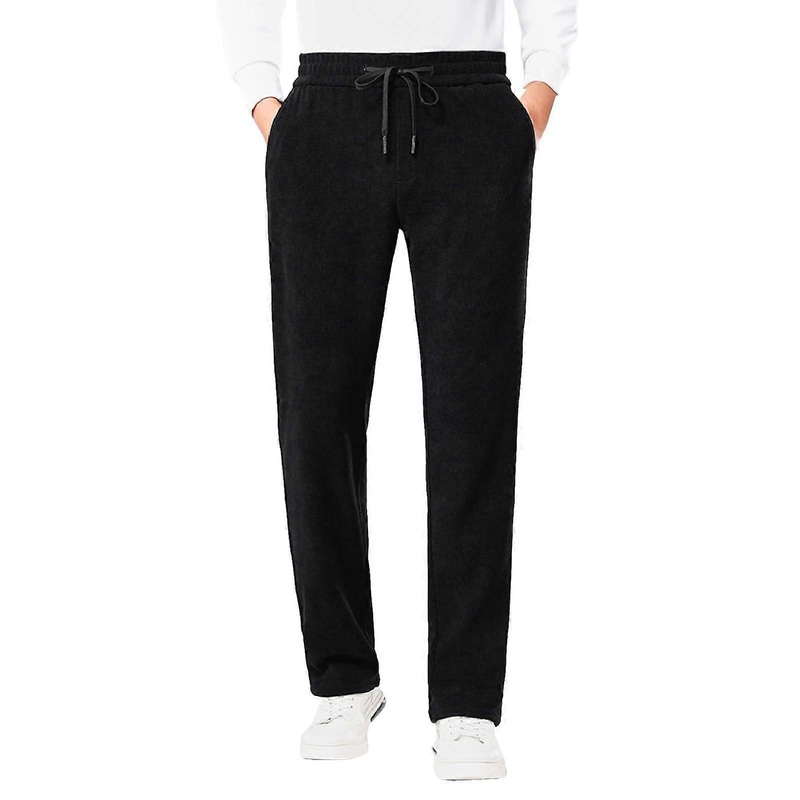 Herren Jogginghose Baumwolle 4XL Lange Atmungsaktive Sweathose Sporthose mit Taschen in Dunkelgrau fr Winterwandern