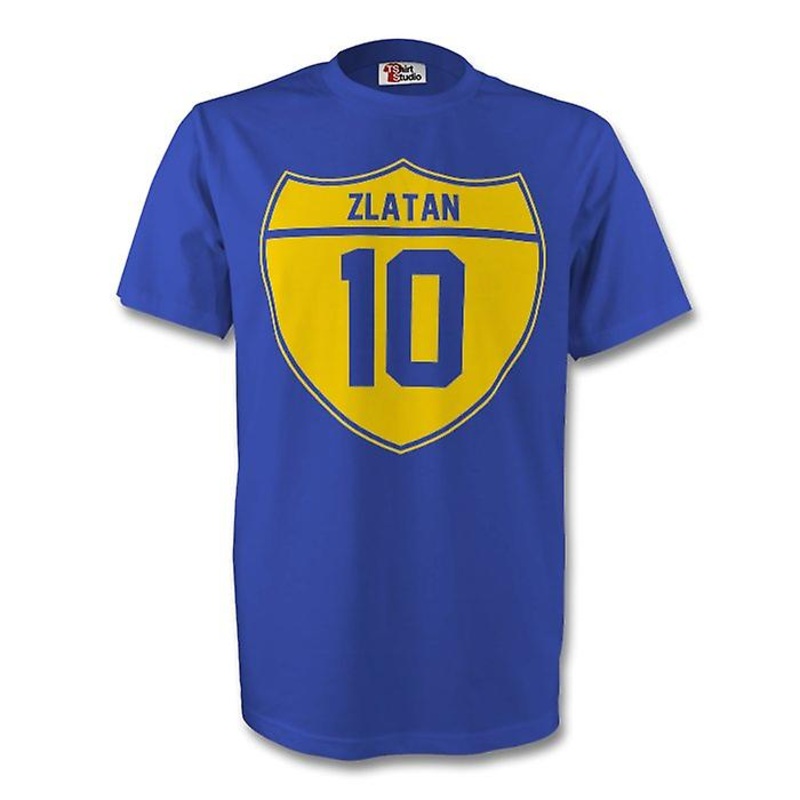 Zlatan Ibrahimovic Sweden Crest Tee (blue) – Kids