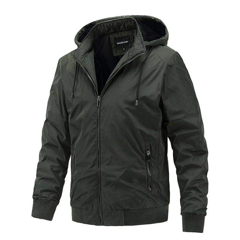 Coat Men’s Hooded Softshell Quilted Parka, Long Jacket, Lined, Keeps You Warm, Outdoor Outerwear, Size 3XL
