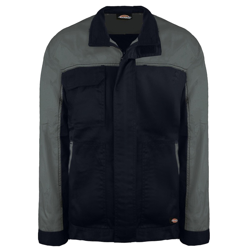 Dickies Two Tone Zip Mens Navy Grey Everyday Work Wear Jacket ED24 7JK NAVY/GREY