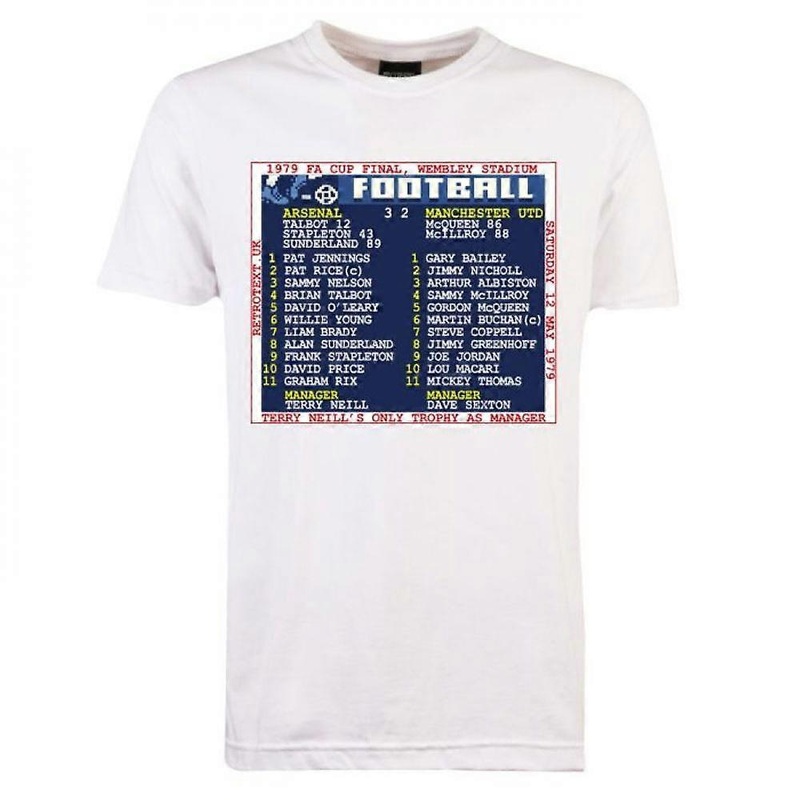 1979 FA Cup Final (Arsenal) Retrotext T-shirt – White