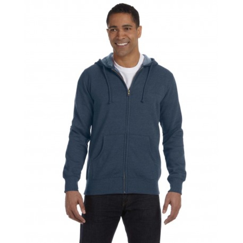 econscious EC5680 Men’s Organic/Recycled Heathered Full-Zip Hooded Sweatshirt | Econscious EC5680