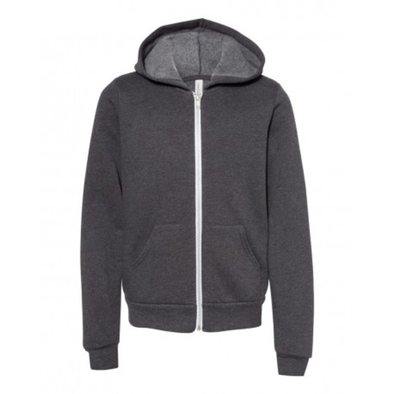 BELLA + CANVAS 3739Y Youth Sponge Fleece Full-Zip Hoodie | Bella + Canvas 3739Y
