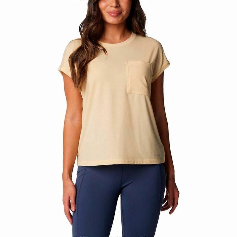 Womens Short Sleeve T-Shirt Columbia Trek  Golden