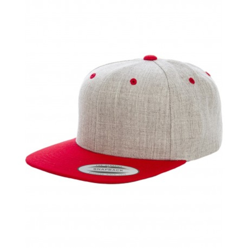Yupoong 6089MT Adult 6-Panel Structured Flat Visor Classic Two-Tone Snapback | Yupoong 6089MT