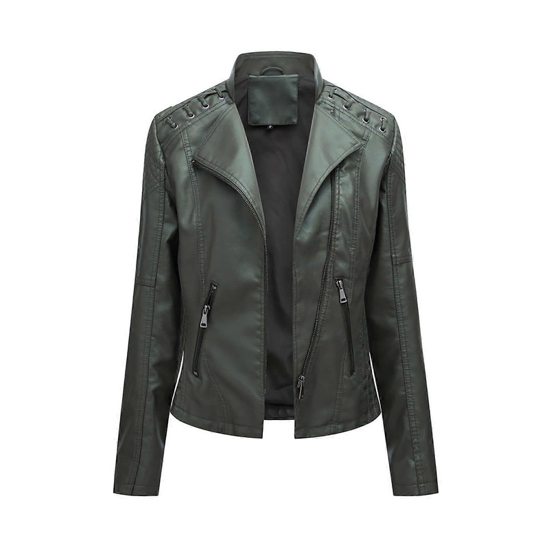 Women’s Basic Jacket Short Transition Moto Biker Jacket Autumn Spring AG XL