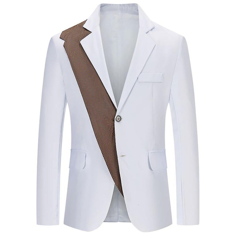 Cloudstyle Men’s Casual Color Blocked 2 Button Blazer