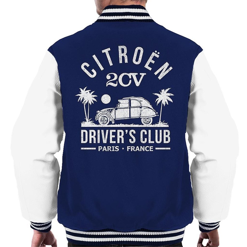 Citroen 2CV Driver’s Club White Beach Men’s Varsity Jacket