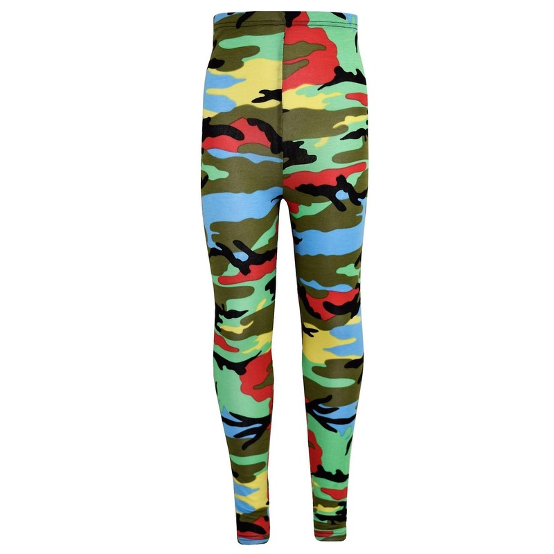 Girls Camouflage Multi Colors Printed Legging