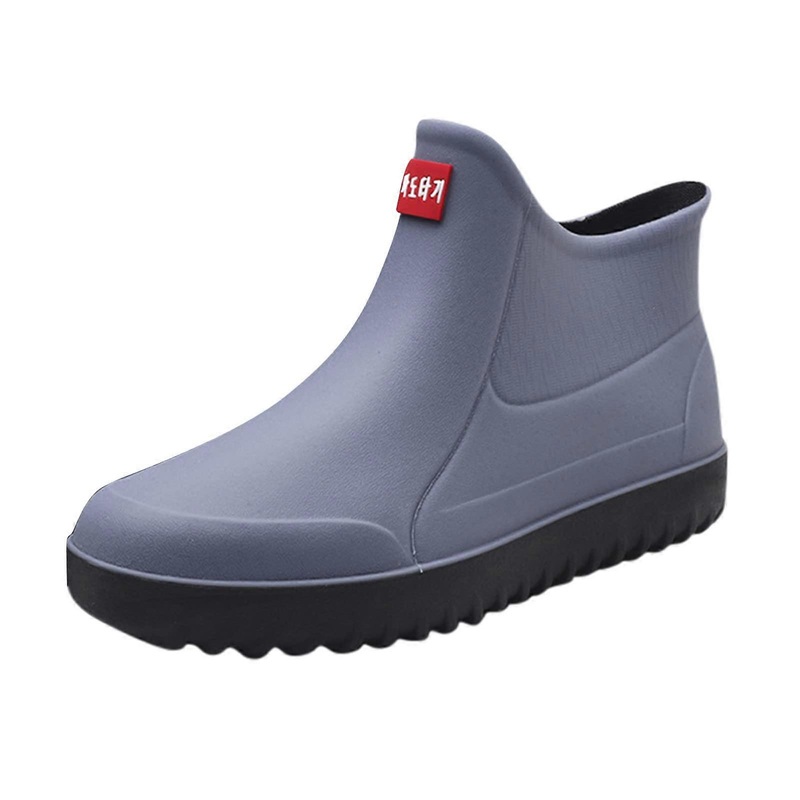 Buts for Work Rain Boots for Men, Boys, Girls, Children, Lightweight, Baby Rain Boots with Easy On, Gray, 40.5 EU