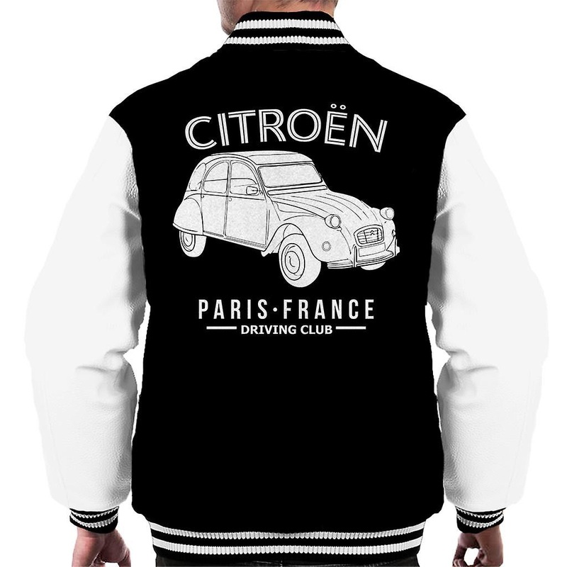 Citroen Driving Club White 2CV Paris France Men’s Varsity Jacket