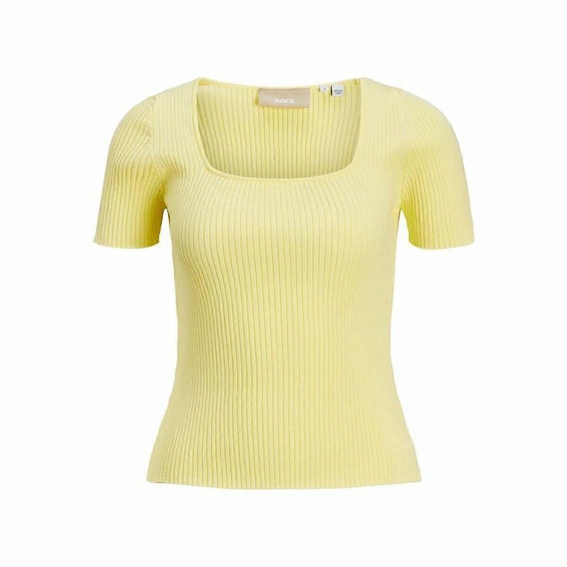 Womens Short Sleeve T-Shirt Jxsky Ss Jack & Jones French Vanilla Yellow