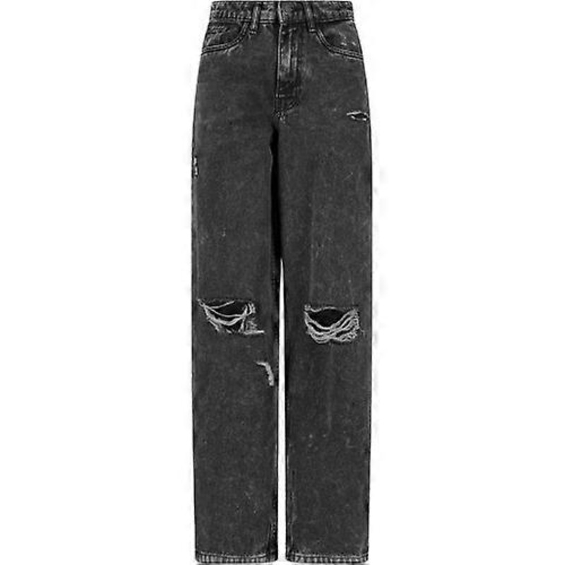 Urban Classics Womens/Ladies 90’s Denim Distressed Wide Leg Trousers
