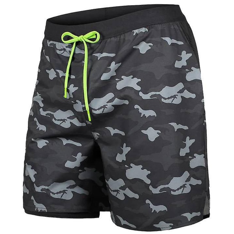 BN3TH Runner High 2n1 Shorts – Covert Camo Grey