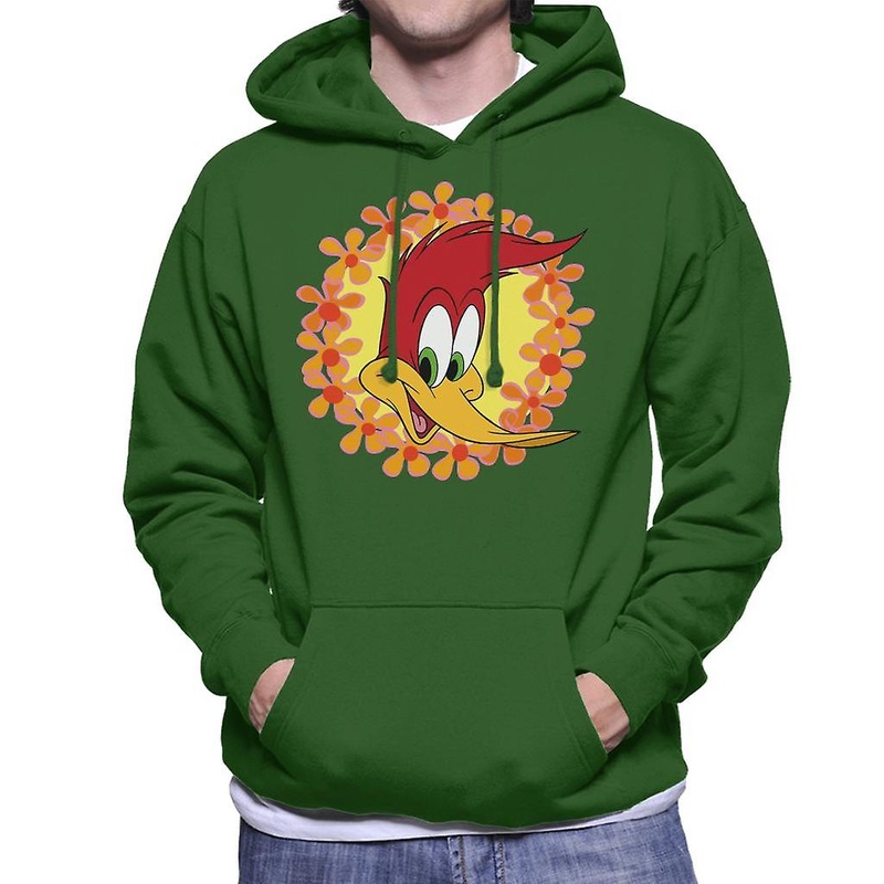 Woody Woodpecker Floral Border Men’s Hooded Sweatshirt