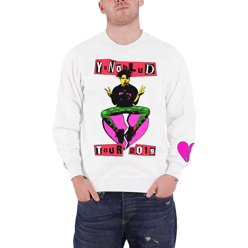 Yungblud Sweatshirt Raver Smile Logo new Official White Unisex