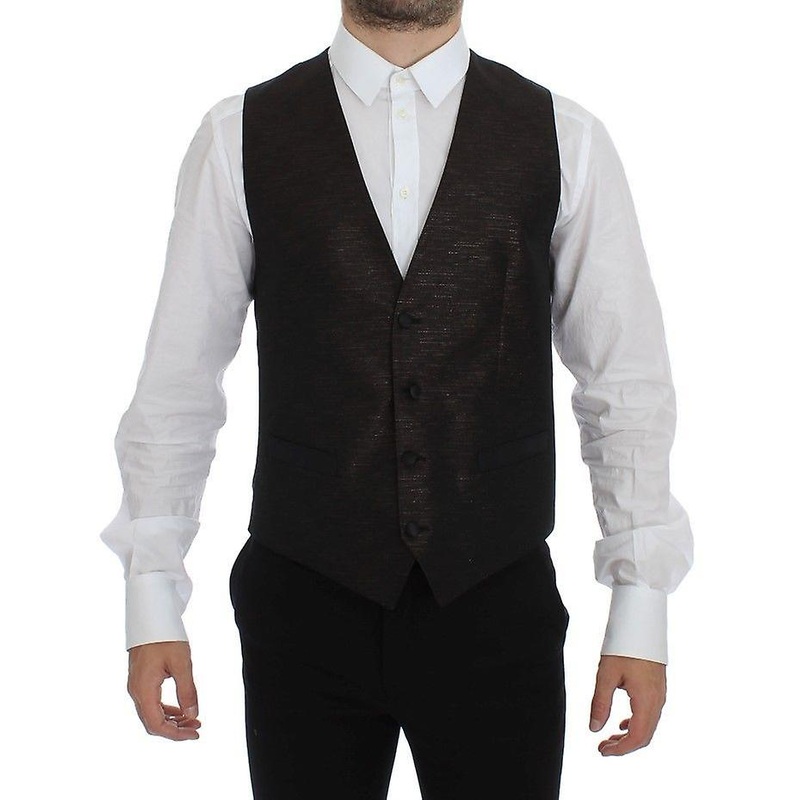 Black Wool Logo Dress Gilet Vest