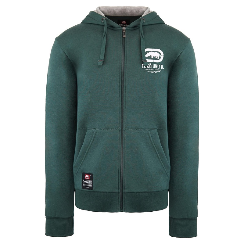 Ecko Unltd. Sleeve Zip Up Green Mens Cornice Hoodie Jacket EFM04479 BISTRO GREEN
