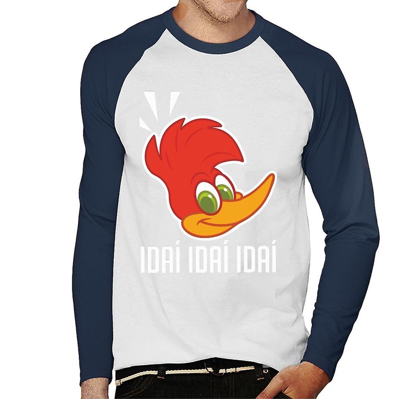 Woody Woodpecker Idai Idai Idai Men’s Baseball Long Sleeved T-Shirt