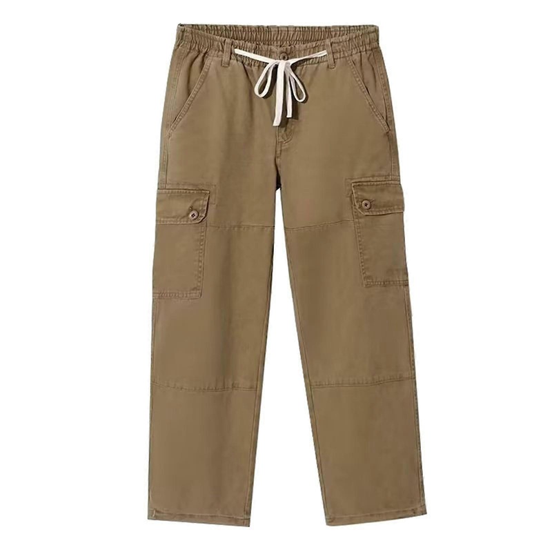 Cargo Pants Men’s Motorcycle Jeans Shorts Stretch Chino Regular Fit A1Brown M