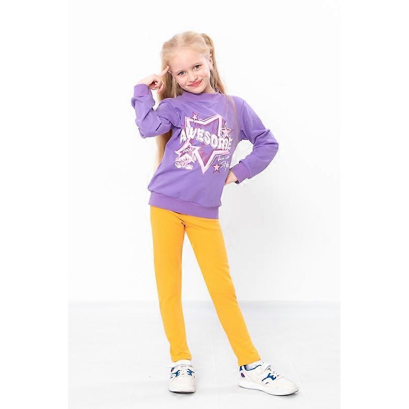 Warm Fleece-Lined Leggings (girls)  Soft Fabric & Elastic Waist, Winter,  HC 6000-085-3