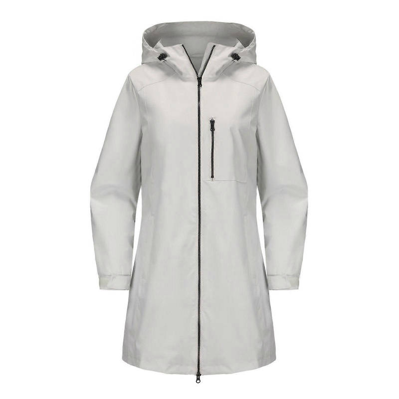Windbreaker for Women Zipper Jacket Hiking Outdoor Windbreaker Long Sleeve Solid Color Jacket with Hooded