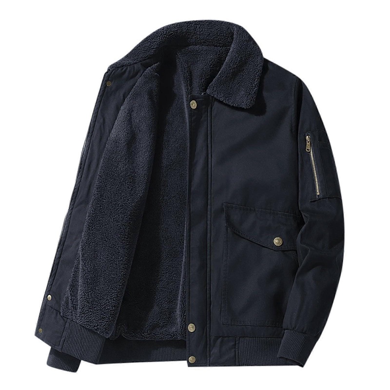 Winter Coat Men’s Long Warm Thick Transition Coat Parka A3 navy M