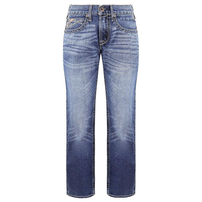 Ariat Denim M8 Modern Low Rise Slim Leg Light Blue Mens Decateur Jeans 10031914