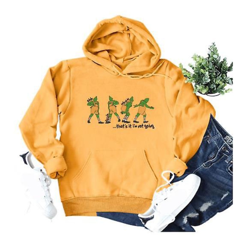 Women’s Hoodies Autumn And Winter Fashion Christmas Theme Loose Tops Women’s New That’s It I’m Not Going Print Casual Hooded Long Sleeves