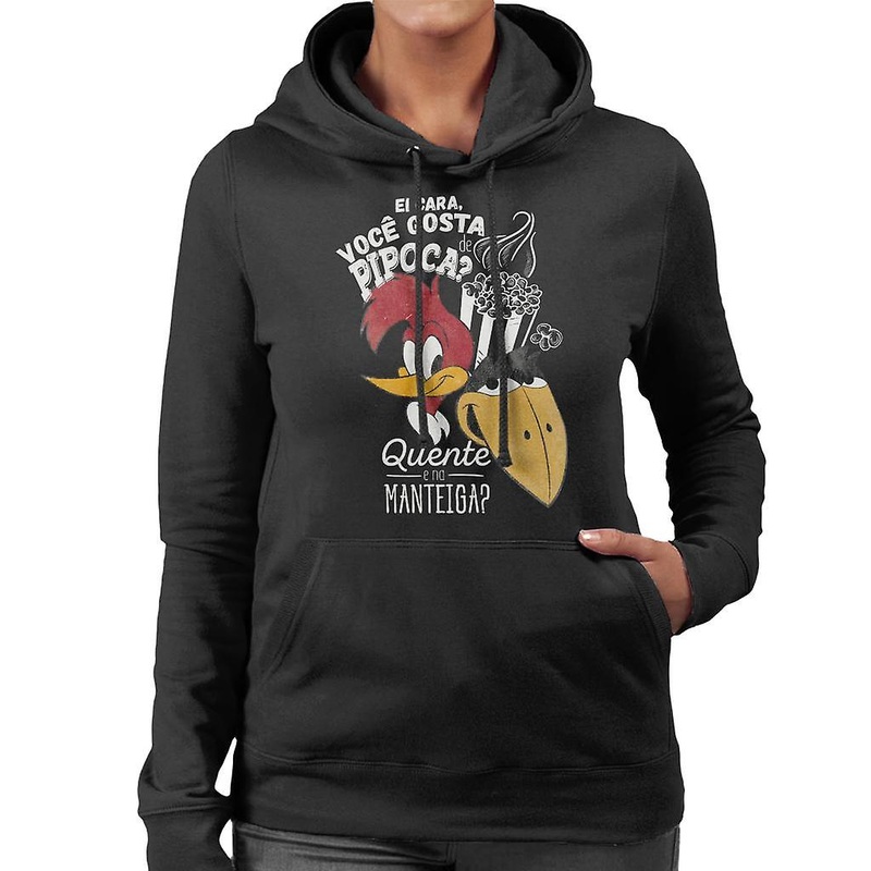 Woody Woodpecker Ei Cara Voce Gosta De Pipoca Women’s Hooded Sweatshirt