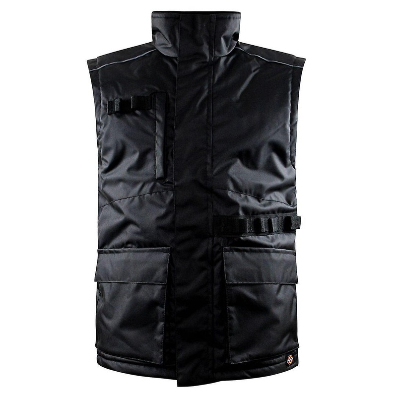 Dickies Zip Up Sleeveless Black Mens Utility Work Vest DK0A4XT6BLK1
