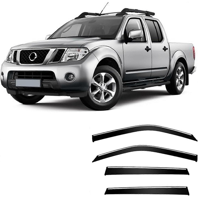 Rain protection side windows for Navara D40 MK2D40 20052013, ventilation louvers, sun, wind, and rain protection