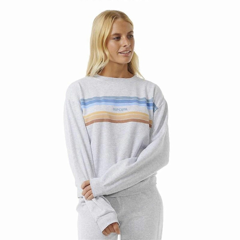 Womens Sweatshirt without Hood Rip Curl High Tide Surf Crew Grey