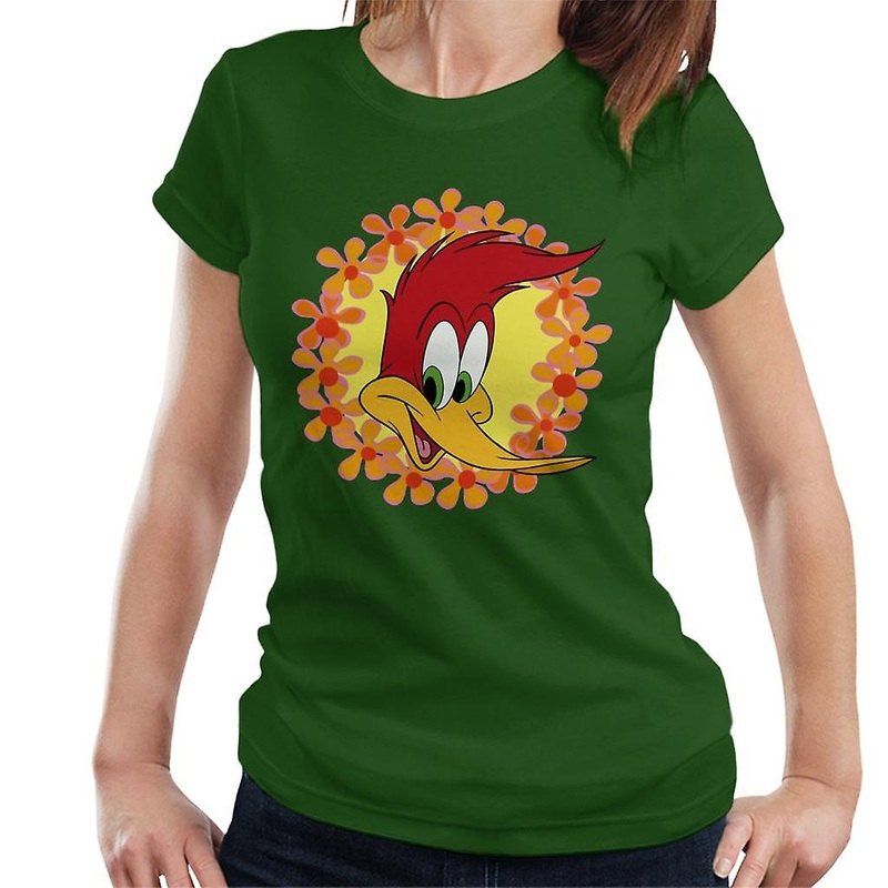 Woody Woodpecker Floral Border Women’s T-Shirt