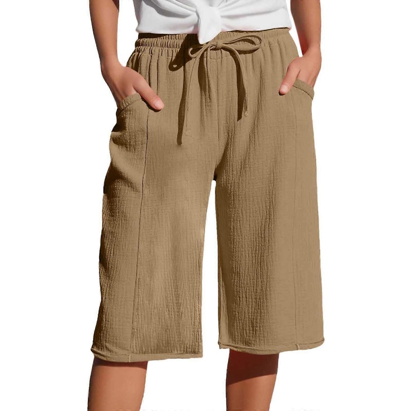 Women’s Military Trousers  Waist Sports Loose Trousers Green Trousers Women with Pockets Khaki XXL