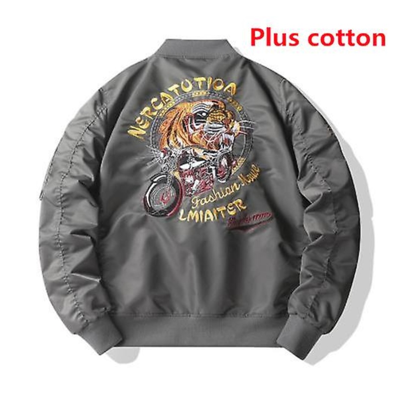 Spring And Autumn New Arrival Jacket Men’s Air Force Ma1 Pilot Jacket Youth Tiger Embroidered Baseball Uniform Large Size Zipper Jacket
