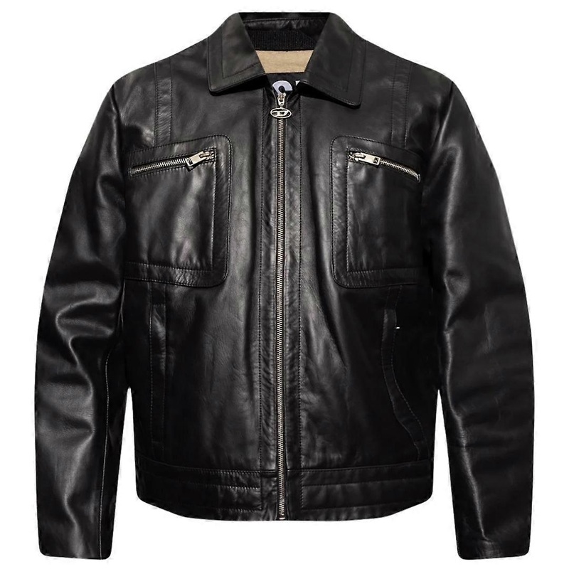 Diesel L-Cale Black Leather Jacket