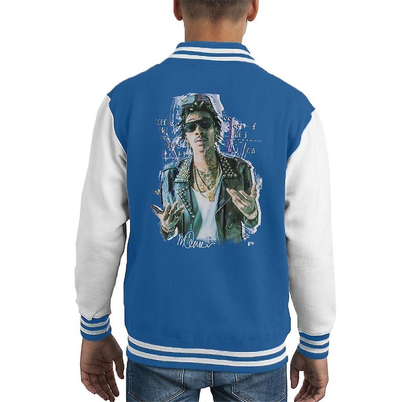 Sidney Maurer Original Portrait Of Rapper Wiz Khalifa Kid’s Varsity Jacket