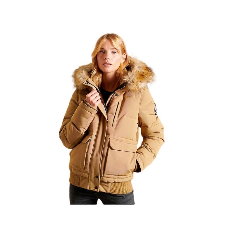 Women’s Superdry Everest Down Jacket Brown