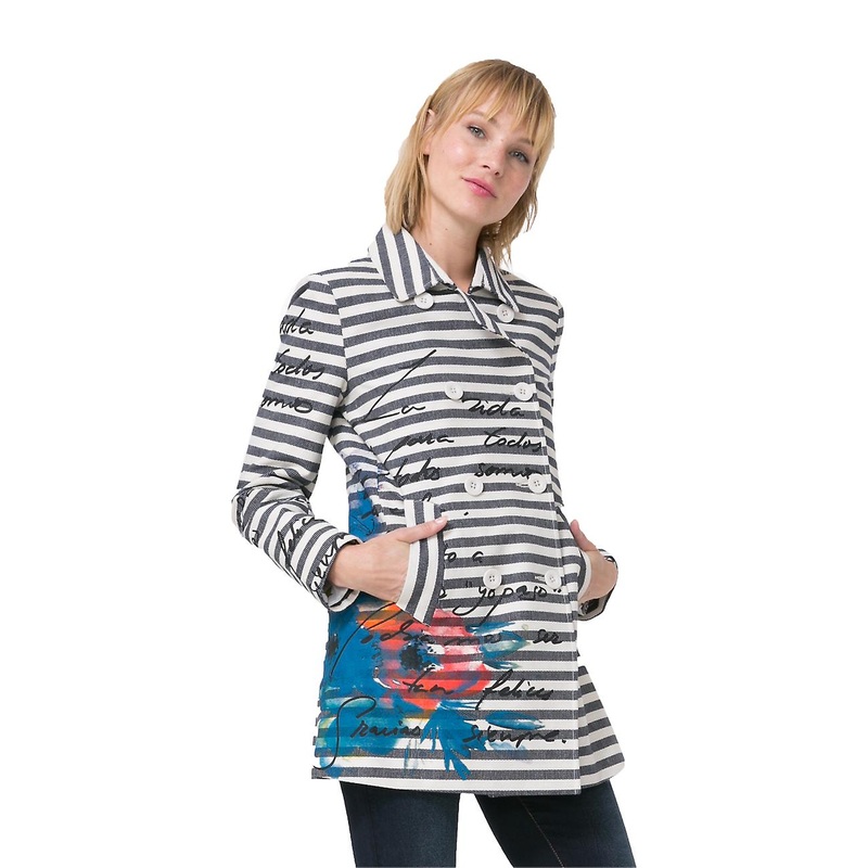 Desigual Women’s Striped Mencia Coat