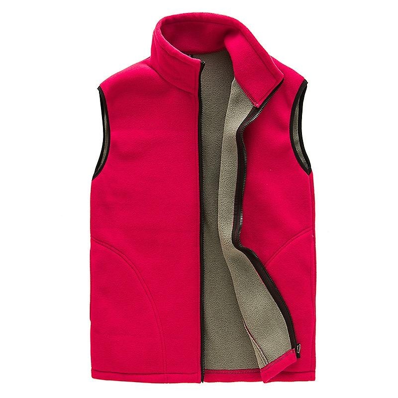 Thick Fleece Vest for Men Waistcoat Zipper Fly Pockets Man Casual Winter Autumn Warm Thermal Soft Ve