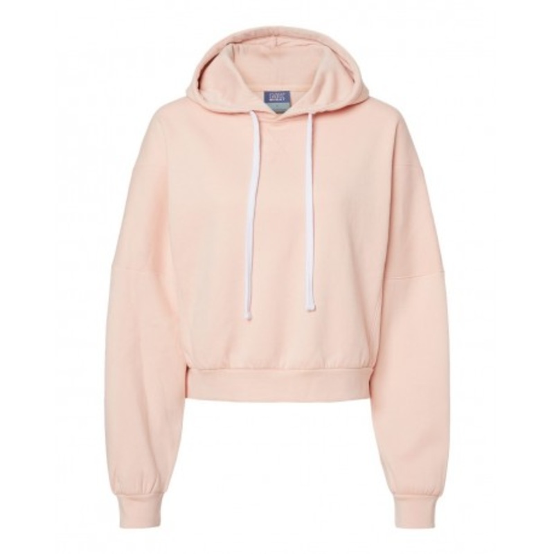 MV Sport W21751 Women’s Sueded Fleece Crop Hooded Sweatshirt | MV Sport W21751