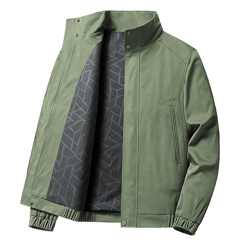 Coat Men’s Jacket with Hood Autumn Outdoor Softshell Jacket A1 green. 7XL