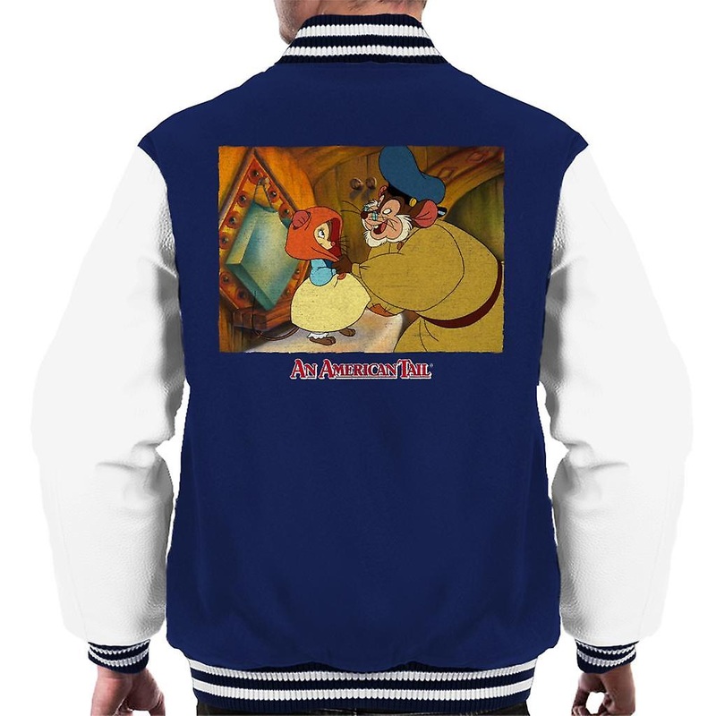 An American Tail Papa Holding Headscarf Men’s Varsity Jacket