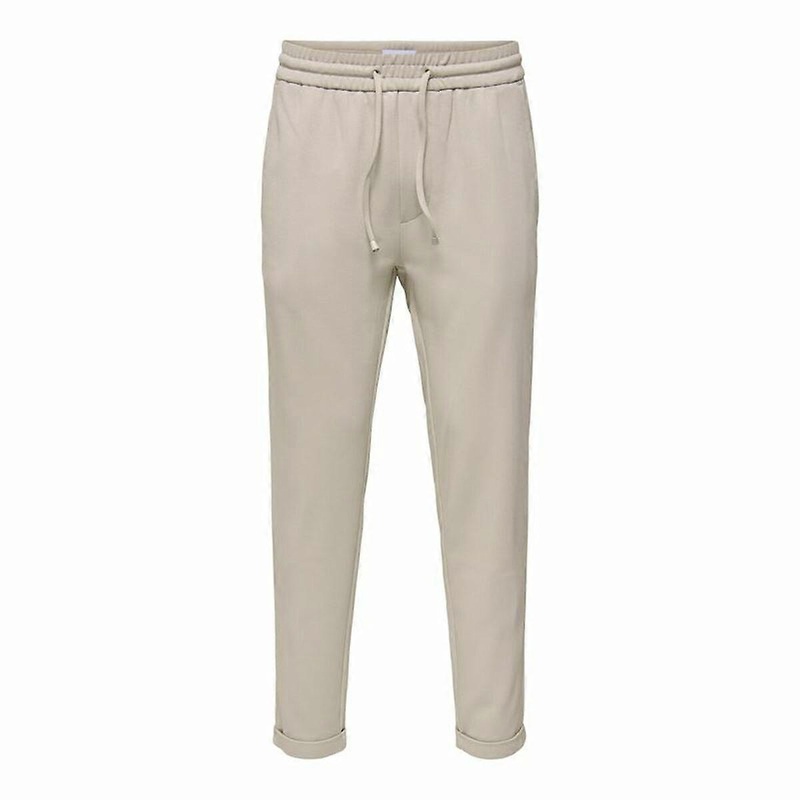 Adult’s Tracksuit Bottoms Only & Sons Onslinus Crop Tap 0192 Beige Men