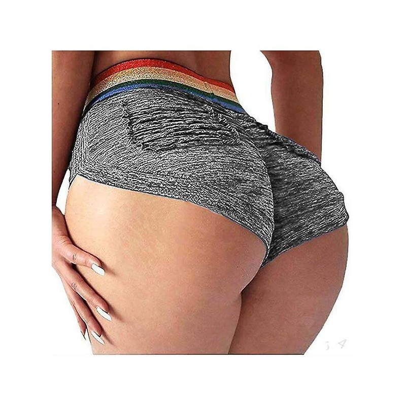 Women’s buttock lifting high waist shorts LightGrey