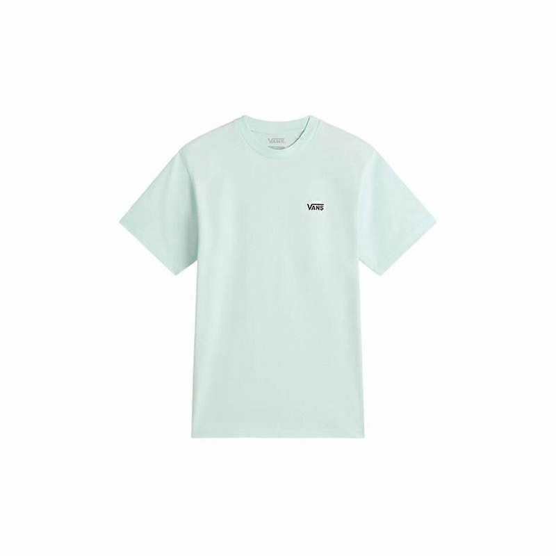 Womens Short Sleeve T-Shirt Vans Left Chest Logo Em Hint Of Mint Aquamarine