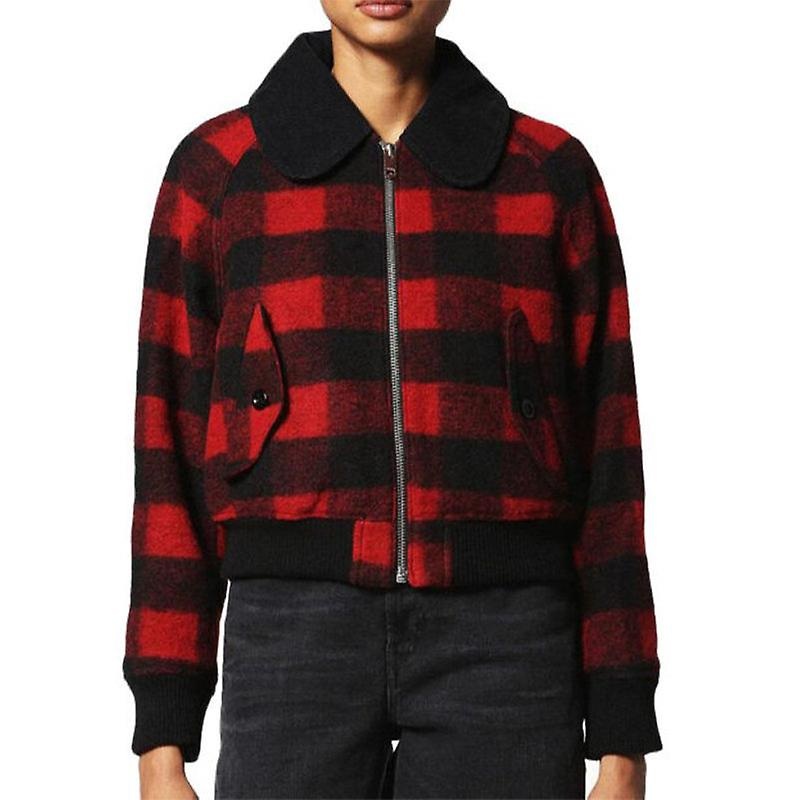 Diesel Rosie Womens Jackets Quilted Buffalo Cropped Check