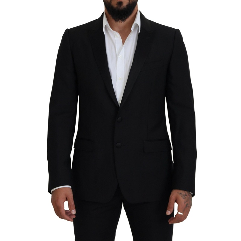 Dolce & Gabbana Men’s Black Slim Fit Formal Martini Blazer